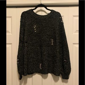 Sweater with Pearl Accents